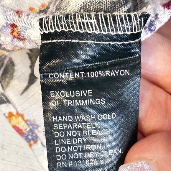 Calessa Anthro XL floral peasant women blouse cottage coquette romantic fall - Picture 7 of 7